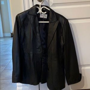 Leather Blazer Style Jacket